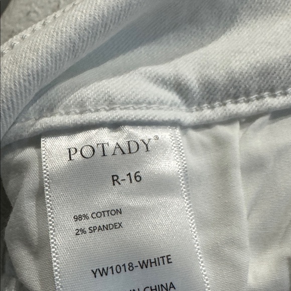 White Wide-Leg Pants::The Size 16 Has Tags And The Size 10 NWOT 30.5 length - Picture 5 of 8